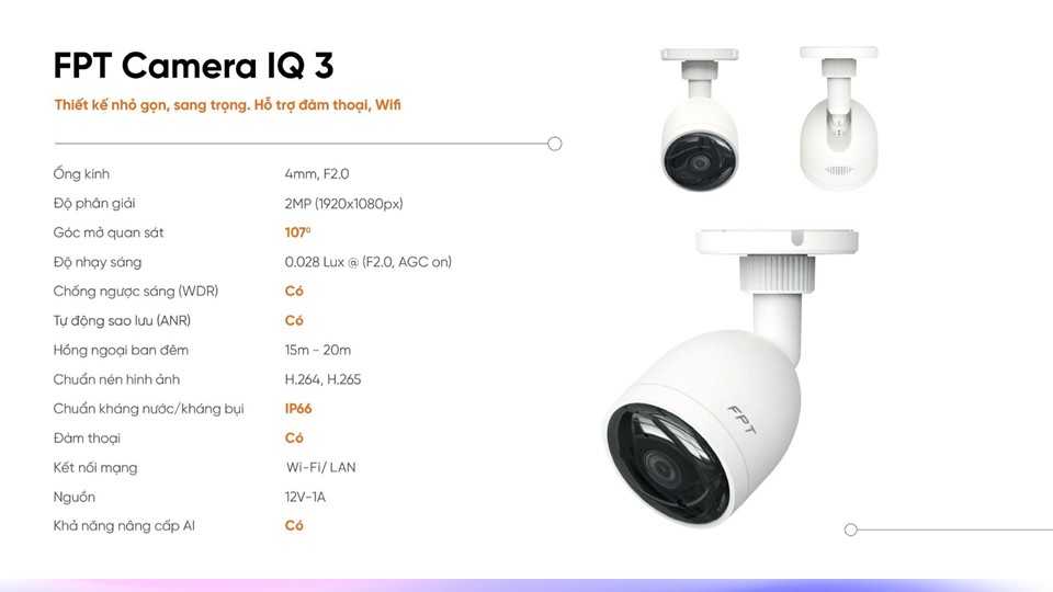 thông số kỹ thuật camera IQ3